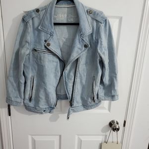 Gap 1969 moto denim jacket
